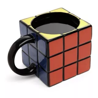 Taza Tazón Cubo Rubik 500 Ml Con Asa Cerámica 