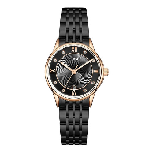 Reloj De Pulsera Enso Para Mujer Negro Ew9375l3