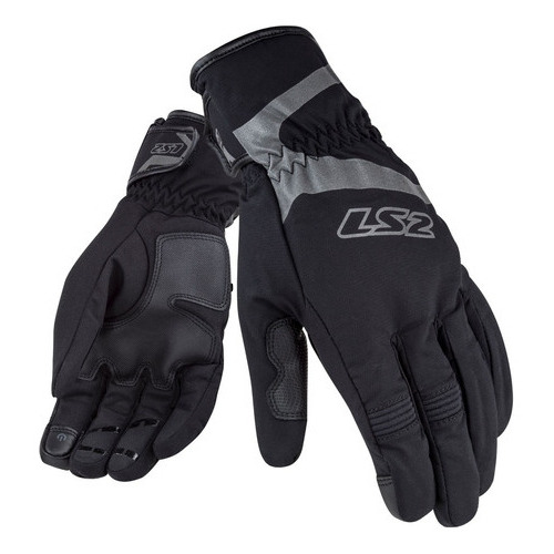 Guantes negros impermeables Ls2 Urbs con pantalla táctil, talla M