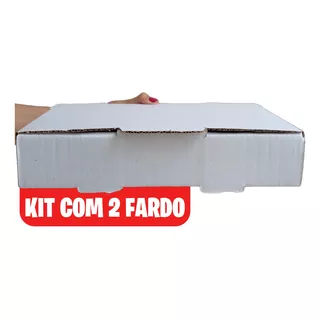 Caixa De Papelão Branco Esfiha Grande 32x22x6 Cm 50 Unidades