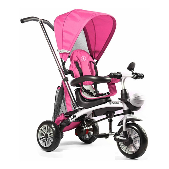 Triciclo Multifuncional De Aluminio Stark 6200 X3 Rosa Cts Color Gris/Rosa