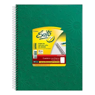 Cuaderno Éxito E7 E7 60 Hojas  Rayadas 1 Materias Unidad X 1 27cm X 21cm Color Verde
