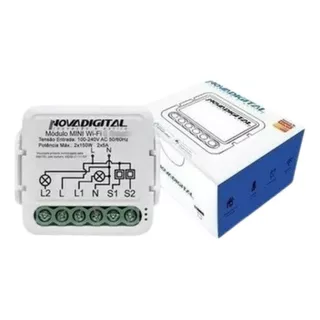 Interruptor Inteligente Wifi Mini 1 Canal Novadigital Alexa