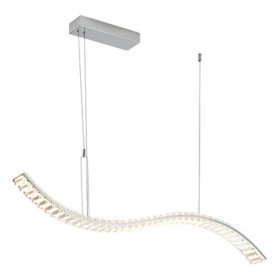 Colgante Led Cristal Alta Calidad G44 Control Remoto Tz Negro