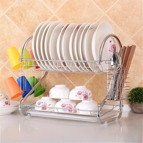 escurridor de platos secador organizador trastes cocina seca platos dish  drying