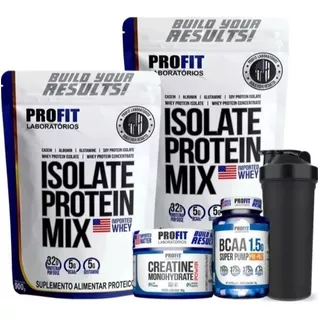 2x Whey Isolate Mix Profit 900g+ Bcaa+ Creatina Stock 