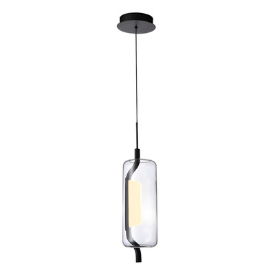 Lampara Colgante San Diego Moderna Led 10w Negro Puro