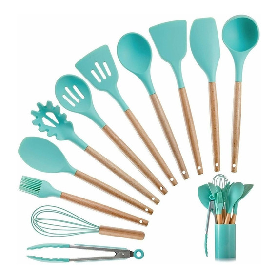 Set De Utensilios De Cocina 12 Piezas En Silicona