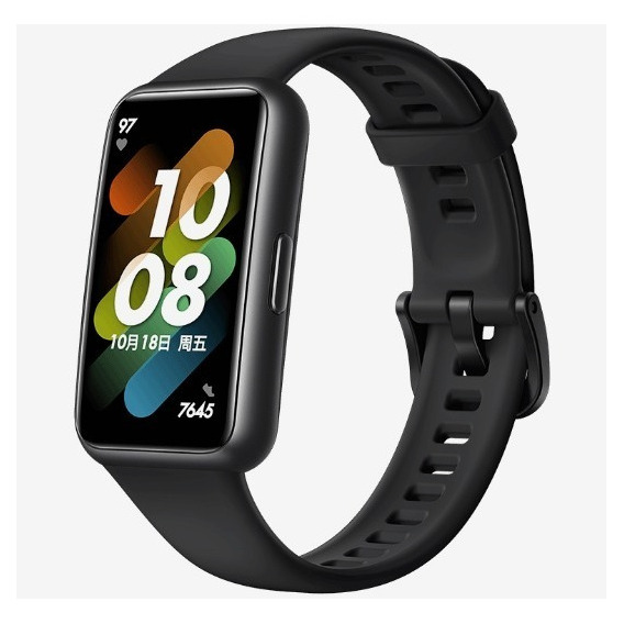 Smartband Huawei Band 7 Reloj Inteligente Oximetro 5atm Color De La Caja Dark Gray Color De La Malla Graphite Black