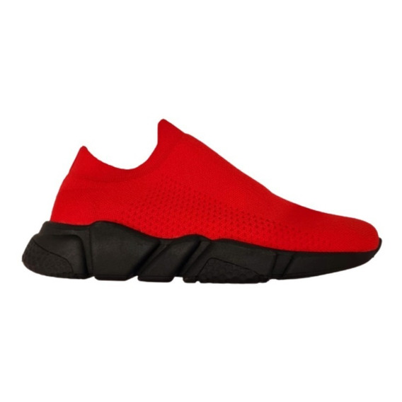 Zapatillas Praga Calcetin Ultra Livianas Red & Black Bound