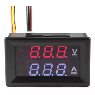 Voltimetro Amperimetro Dc 100v 10a Display Rojo Y Azul