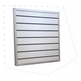 1 Exhibidor Blanco Panel Ranurado 60x60  C/marco De Acero   