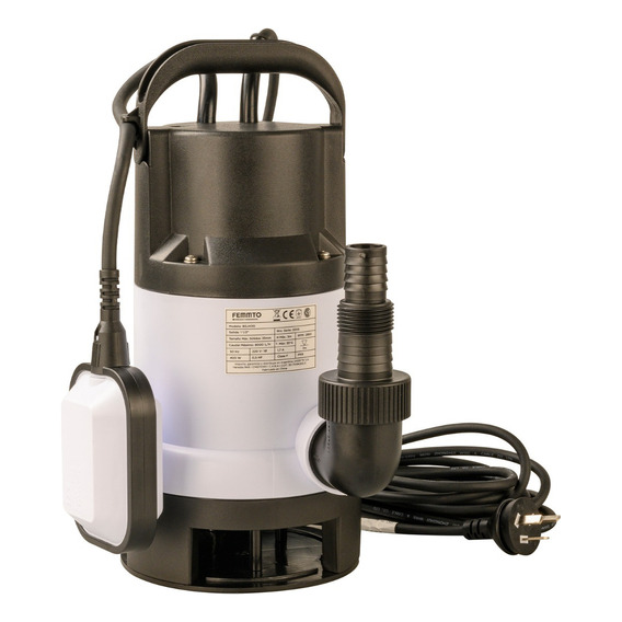 Bomba Sumergible Desagote Agua Sucia Femmto 0.5 Hp 8000 L/h 110V