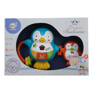 Sonajero Musical Bebe Pingüinos Con Luz Y Sonidos Jyf Toys