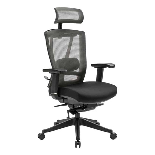 Silla de escritorio Ofik H1 ergonómica  negra con tapizado de mesh