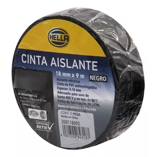 Cinta Aislante Rollo X 17m - Negra Pack 10 Unidades