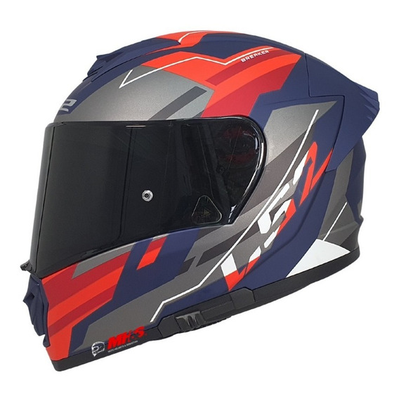 Casco Ls2 Integral Breaker Beta Ff397 Rojo/azul Mate