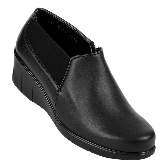 Zapato Confort Cuña Mujer Negro Tactopiel Stfashion 16803713