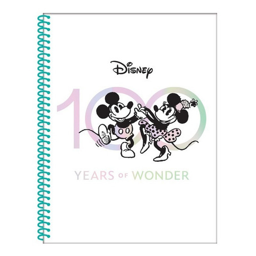 Cuaderno A4 Disney 100 Años Universitario Tapa Flex Rayado