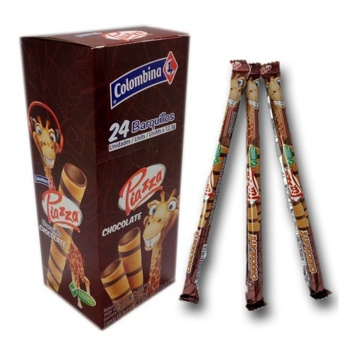 Barquillos Piazza Chocolate - Caja X 24 Und
