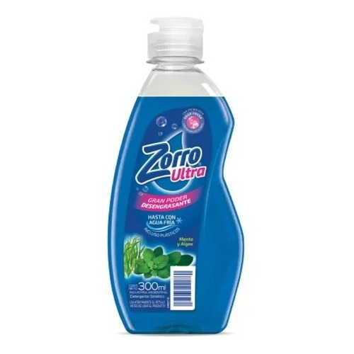 Detergente Sintético Zorro Ultra C/ Glicerina 300ml