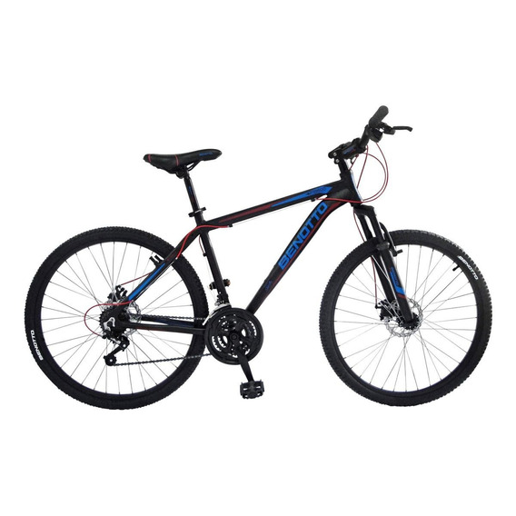 Bicicleta Benotto Mtb Fs-600 R27.5 21v Doble Disco Aluminio Color Negro Tamaño del cuadro ML