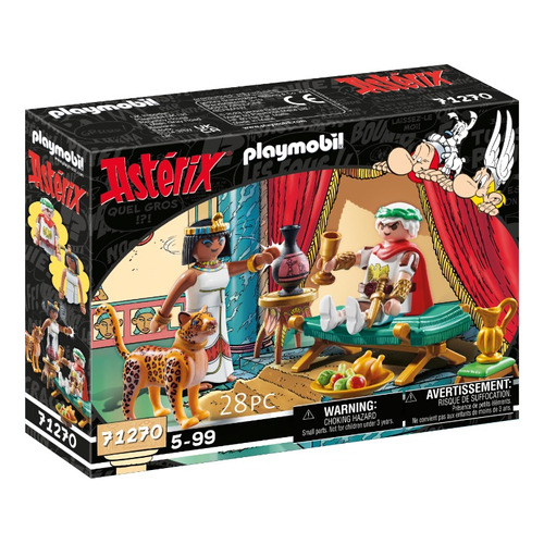 Figura Armable Playmobil Astérix César Y Cleopatra 28 Piezas 3+