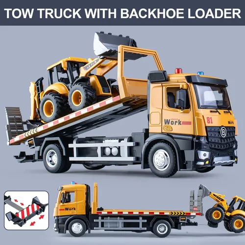 Flatbed tow truck toy sales