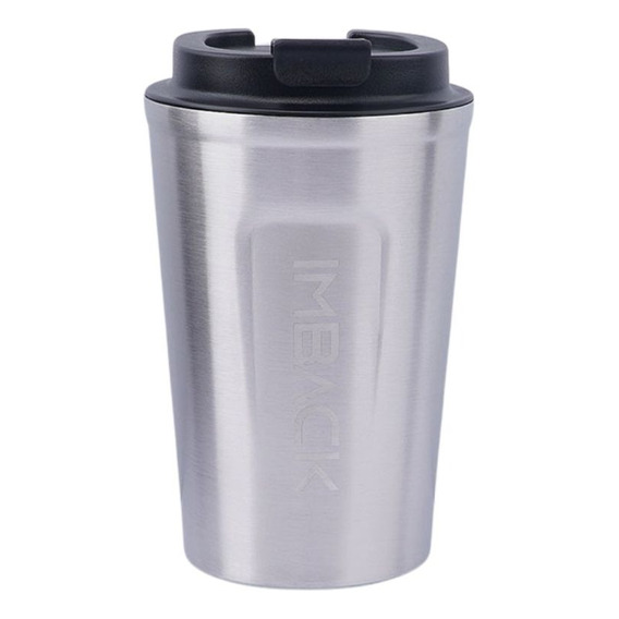 Vaso Termico Cafe Doble Capa 380ml Con Tapa Acero Inoxidable Imback IBK-VCT001