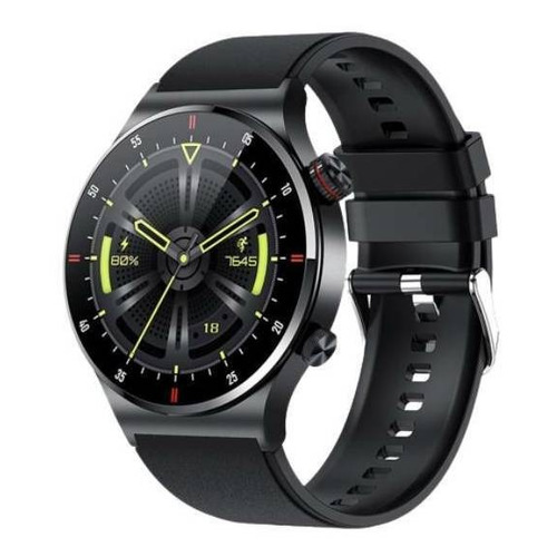 Smartwatch Lige BW0382 1.3" caja 45.7mm black, malla  black de  silicona