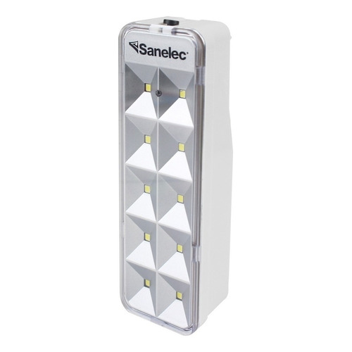 Lámpara de emergencia Sanelec 2128 LED con batería recargable 1 W 127V blanca