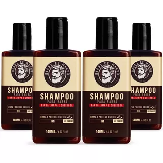 Kit 4 Shampoo Para Barba Ice Forest - Barba De Macho