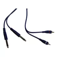 Cable Audio 2 Plug 6.5mm Mono A 2 Rca 90cm Doble Rca Dj