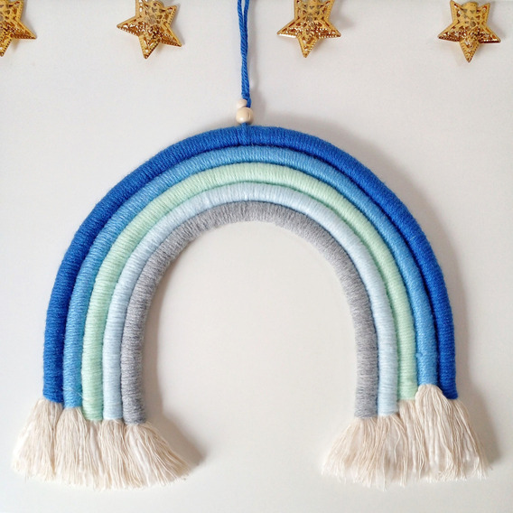 Arco Iris Macramé 5 Arcos Arcoiris Tejido Decoración Bebe