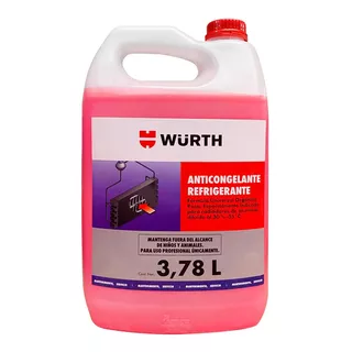 Anticongelante Rosa G12 Audi Vw Seat Uso Directo 3.7lt Wurth