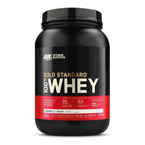 Suplemento en polvo Optimum Nutrition  Proteína Gold Standard 100% Whey proteína sabor cookies & cream en pote de 816g