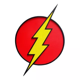 Flash Logo Madera Dc Comics Vofi.arg