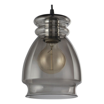 Colgante 1 Luz Vidrio Fume Antique Moderno Apto Led E-27