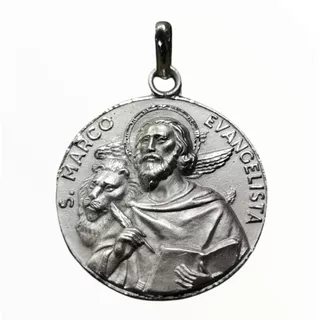 Medalla Plata 925 San Marcos Evangelista #331