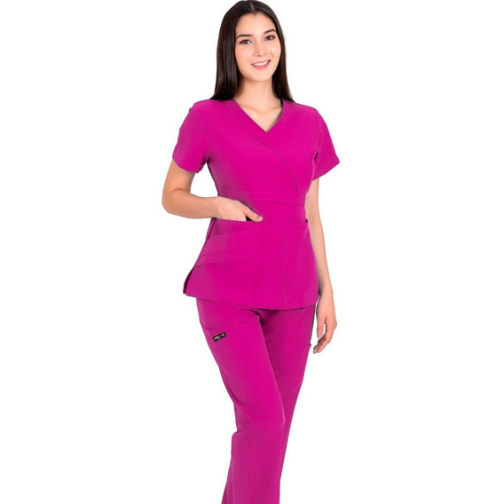 Pijama Medica Quirurgica Mujer Antifluidos Rosa Fucsia