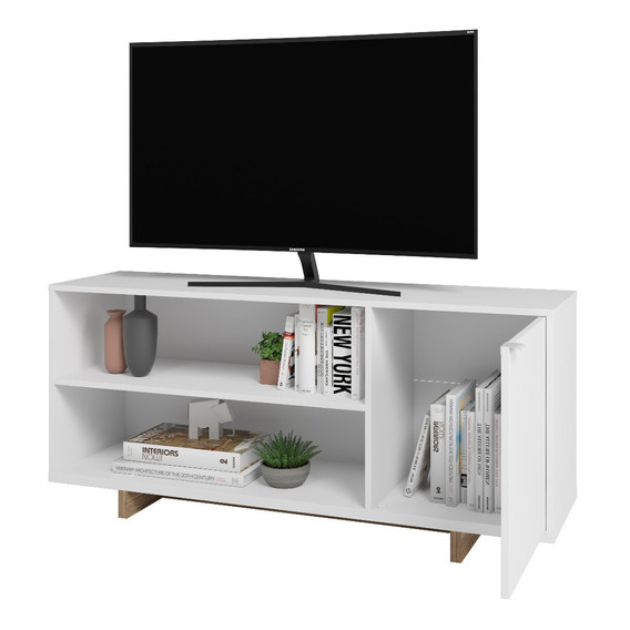 Rack Modular P/tv 50' Audio C/ Puerta Estilo Nordico / Eames