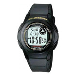 Reloj Casio F-200w-9a Originales Local Barrio Belgranop Color de la malla Resina Color del bisel Azul/Negro Color del fondo Negro