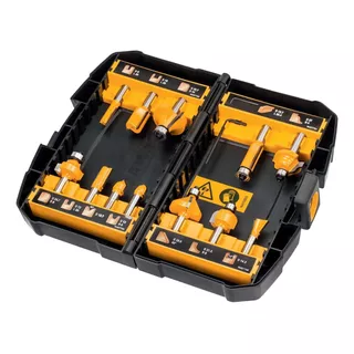 Set 12 Fresas Para Madera 8 Mm Dewalt Dt90016-qz Dpot