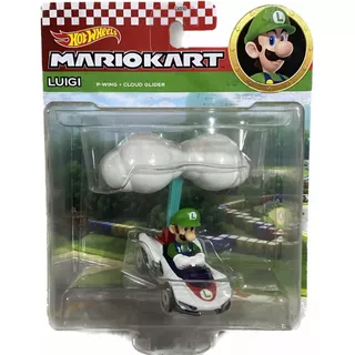 Hot Wheels Mario Kart Luigi P-wing + Cloud Glider