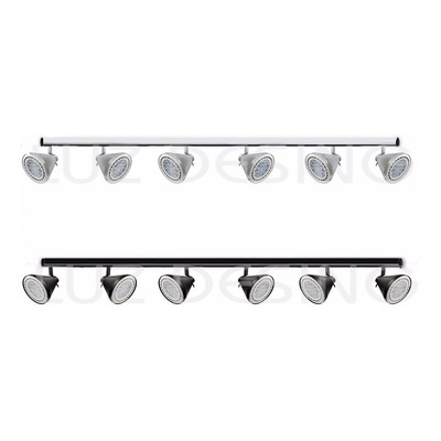 Riel 2 Metros 6 Spot Conico Ar111 Apto Led Deco Moderno 