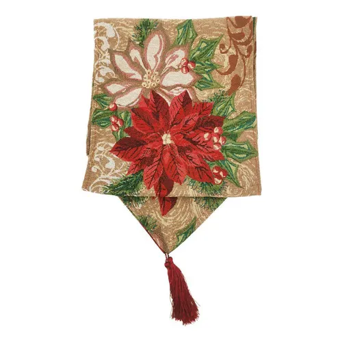 Jogo Americano Gobelin Estampa Floral Natal Bico de Papagaio 33x45cm 4  Peças - Magizi