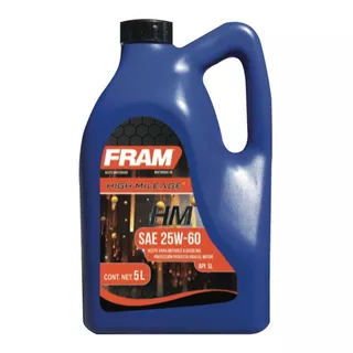 Aceite Mineral Fram 25w50 Api Sl Garrafa 5l