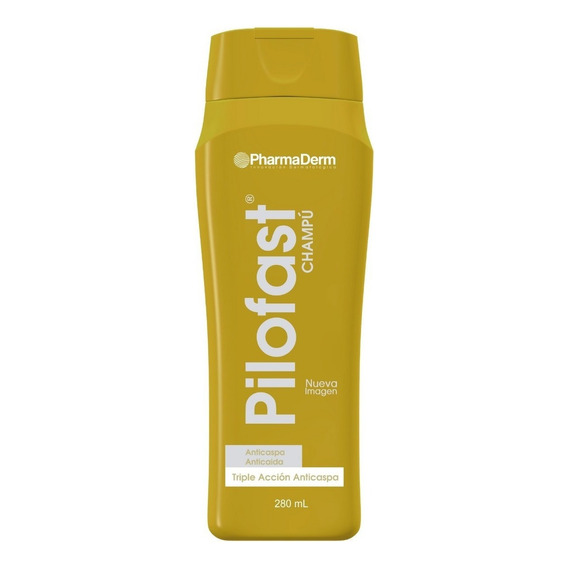 Shampoo Pilofast Anticaída y anticaspa en botella de 280mL por 1 unidad