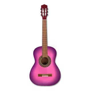 Guitarra Criolla Clásica Midiplus Clásica Con Funda Para Diestros Rosa Brillante