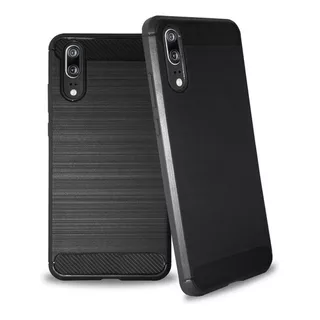 Funda Case Tpu Carbón Para Huawei P20 Eml-l29 Color Negro